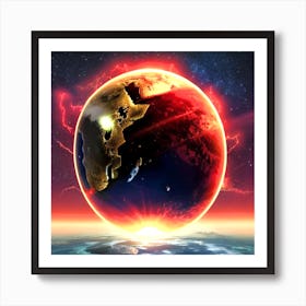 Earth In Space 3 Art Print