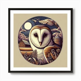 william morris owl art print Art Print