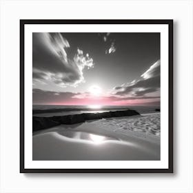 Sunset On The Beach 4 Art Print