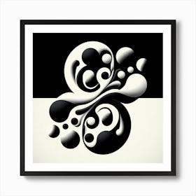 Black and White Abstract Art 261 Art Print