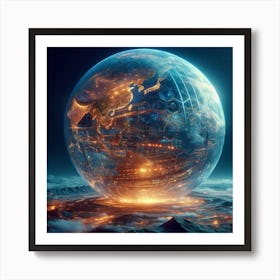 Planet Earth In Space Art Print