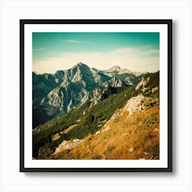 Firefly Vintage Mountain Vista Mountain Scenes With A Nostalgic, Vintage Film Effect 1 Poster