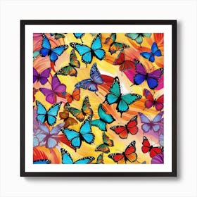 Colorful Butterflies 19 Art Print