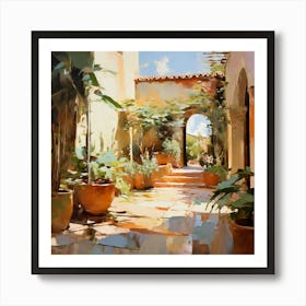 Italian Courtyard Garden Art Print