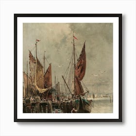 Ship Docked Art Print