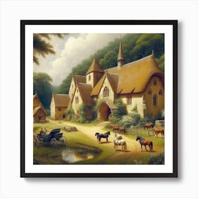 Horse Drawn Carriage Art Print