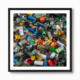 Plastic Waste In The Ocean Art Print