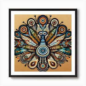 Peacock Mandala Art Print