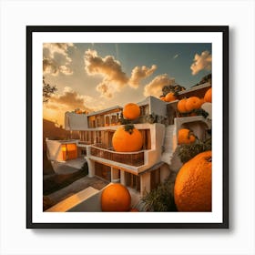 A House Made Of Oranges (1) Art Print
