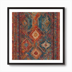 Moroccan carpet in bright Art Print
