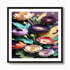 Paper Flowers Art Print