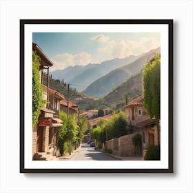 Street In A Village Art Print