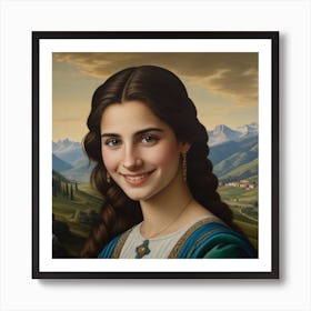 Girl With A Smile Art Print