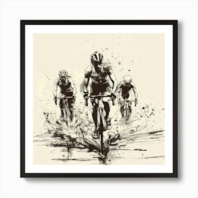 A Triathlon Event Hand Drawn Sketch Illustration 1718702200 4 Art Print