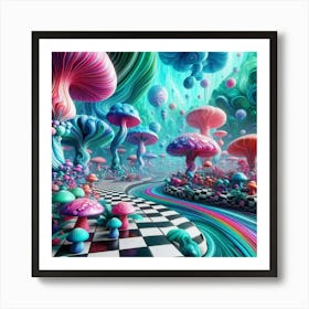 Psychedelic Mushrooms 2 Art Print