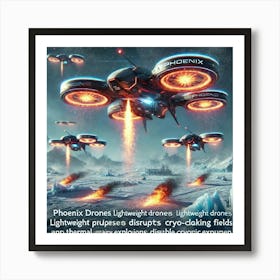 A Futuristic Sci Fi Depiction Of Phoenix Drones Art Print