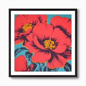 Poppy 2 Pop Art Illustration Square Art Print