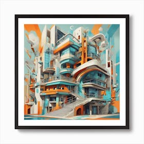 Futuristic City Art Print