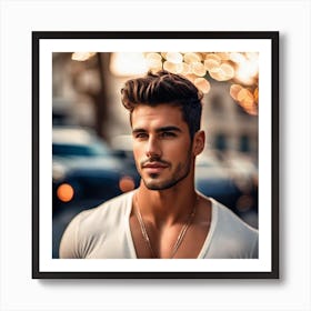 Man In A White Shirt Art Print