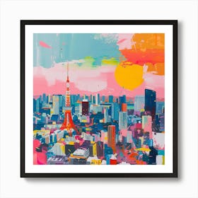 Abstract Travel Collection Tokyo Japan 9 Art Print