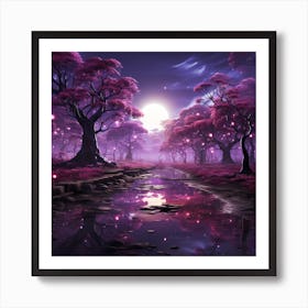 Purple Forest Art Print