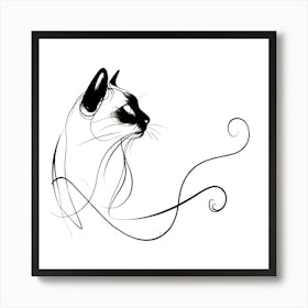 Siamese Cat Art Print