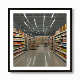Supermarket - Supermarket Stock Videos & Royalty-Free Footage Art Print