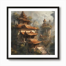 Chinese Village Art Print