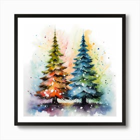 Aqua Glow of Winter Whimsy Art Print