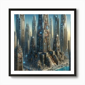 Futuristic City 58 Art Print
