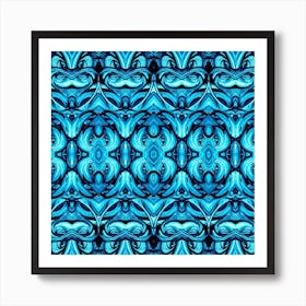 Abstract Blue Patterns BACKGROUND Art Print