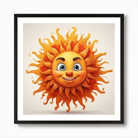 Cartoon Sun 1 Art Print