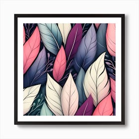 Leaves patterns Art Print