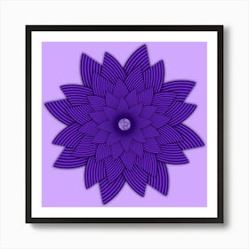 Purple Lotus Flower Art Print