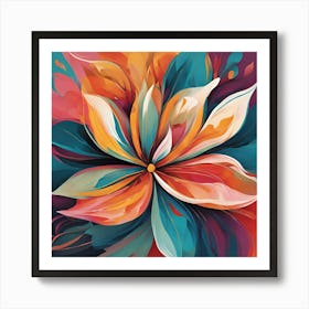 Colorful Flower Painting Art Print