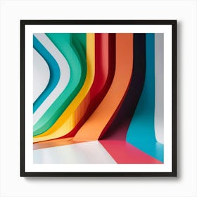 Colorful Paper Background Art Print