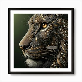 Lion Head 4 Art Print