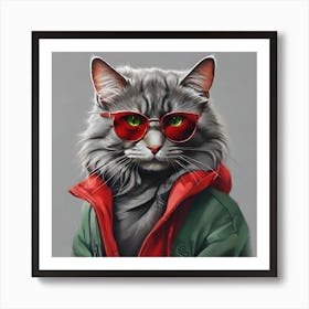 The cute cat Art Print