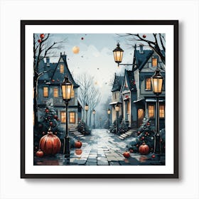 Halloween Street Art Print