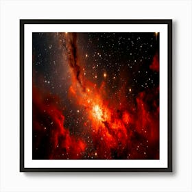 Galaxy On Fire Art Print