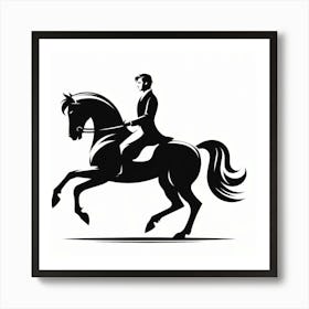 A man riding a horse 5 Art Print