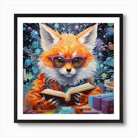 Fox In Glasses 1 Art Print