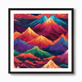 Abstract Mountains Art Print