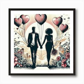 Happy couple 1 Art Print