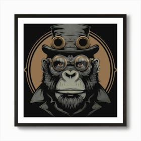 Steampunk Gorilla 19 Art Print