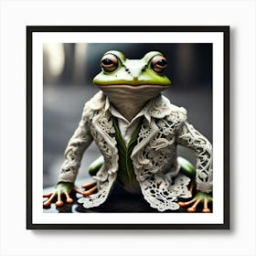 Dressed Up Frog Art Print