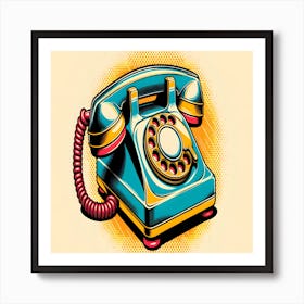 Retro Telephone Art Print