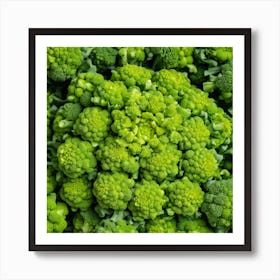 Close Up Of Green Broccoli Art Print