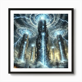 Aether Towers Power Grid Stabilization Art Print