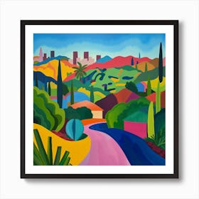 Abstract Travel Collection Los Angeles Usa 2 Art Print